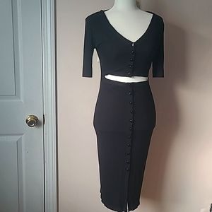B.p front cut out medi dress
